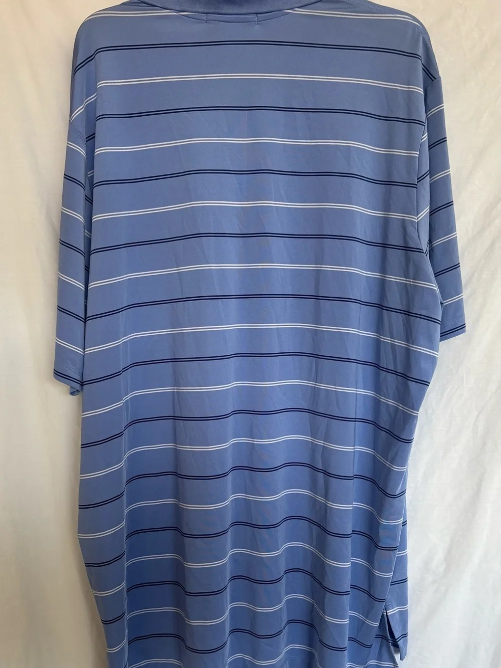 Ralph Lauren Blue Striped Polo Shirt with Navy & White Accents